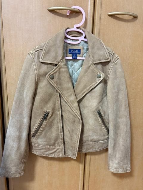 【美品】ポロラルフローレン　ラムレザー　キッズライダース