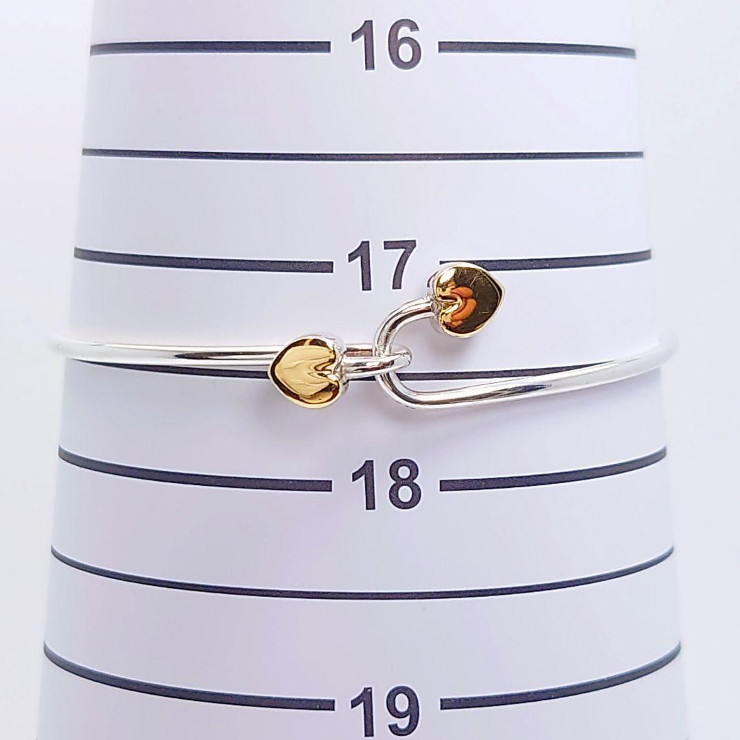 ✨極美品✨ティファニー ダブルハート ソリッド フック バングル 750/925