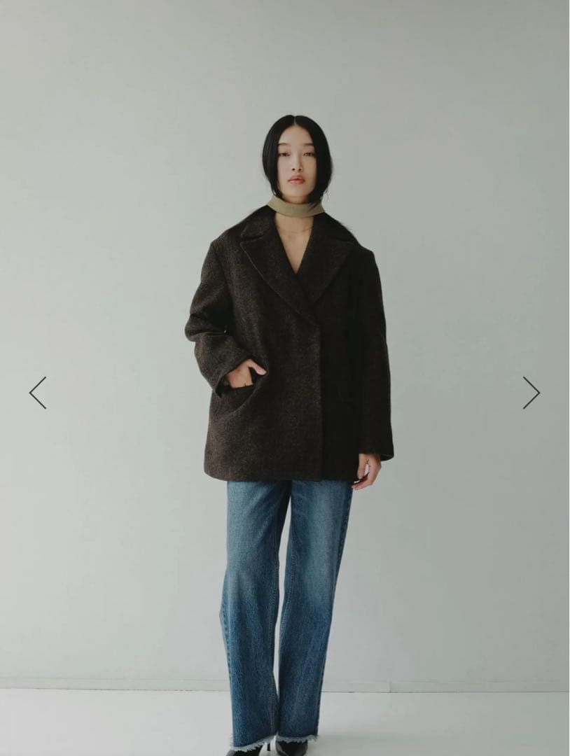 リエルリシェrielleriche Wool Jacket Coat:Brown