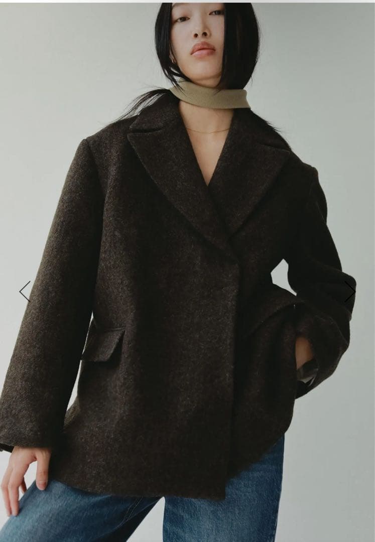 リエルリシェrielleriche Wool Jacket Coat:Brown