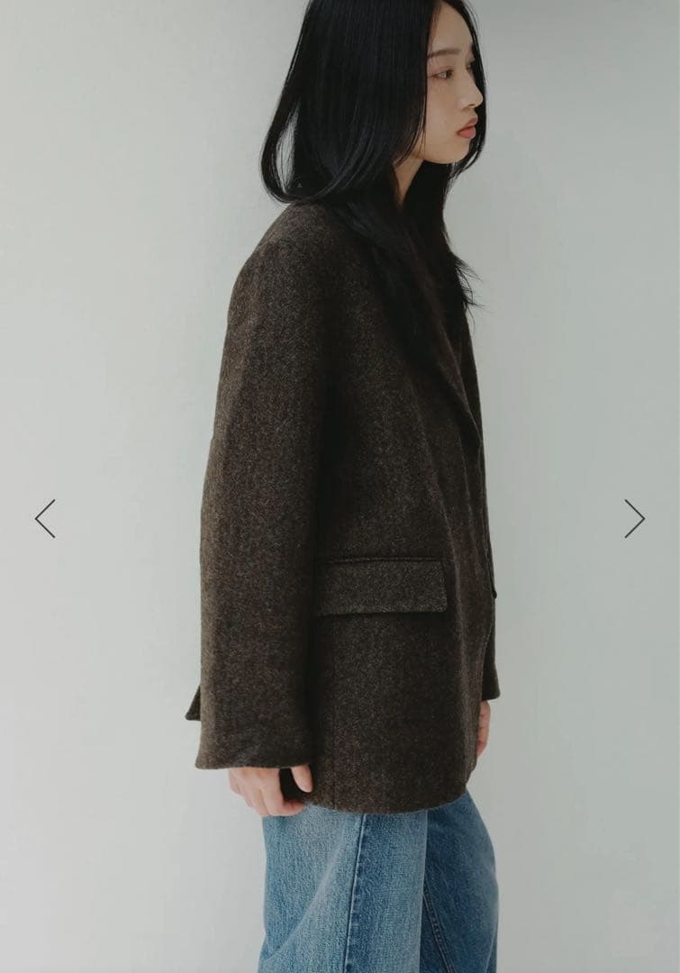 リエルリシェrielleriche Wool Jacket Coat:Brown