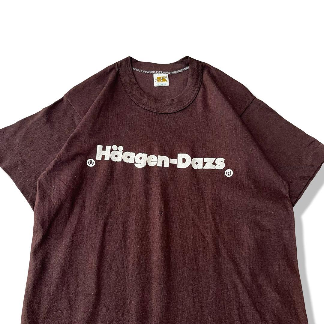 【ヴィンテージ】70s〜 金タグ ハーゲンダッツ チョコレート プロモTシャツ