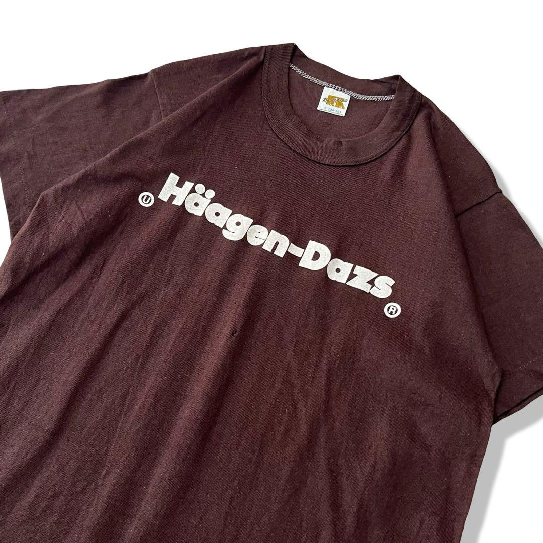 【ヴィンテージ】70s〜 金タグ ハーゲンダッツ チョコレート プロモTシャツ