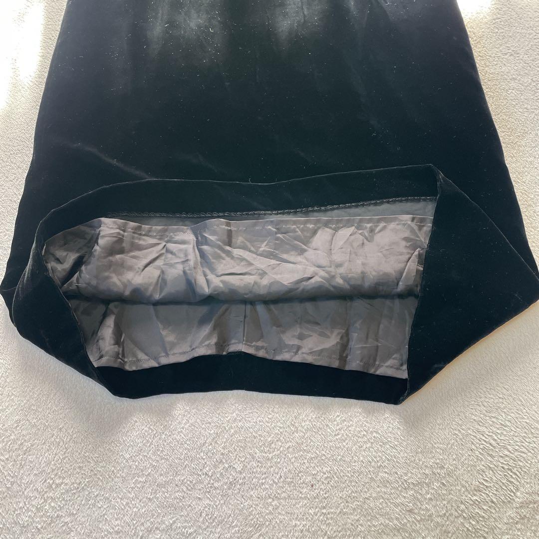 ソワールドルチェ　東京ソワール　SOIR オパール袖のベルベットワンピース