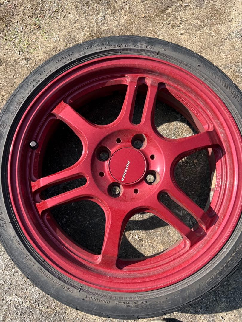 ポテンザ 16インチ 赤ホイール