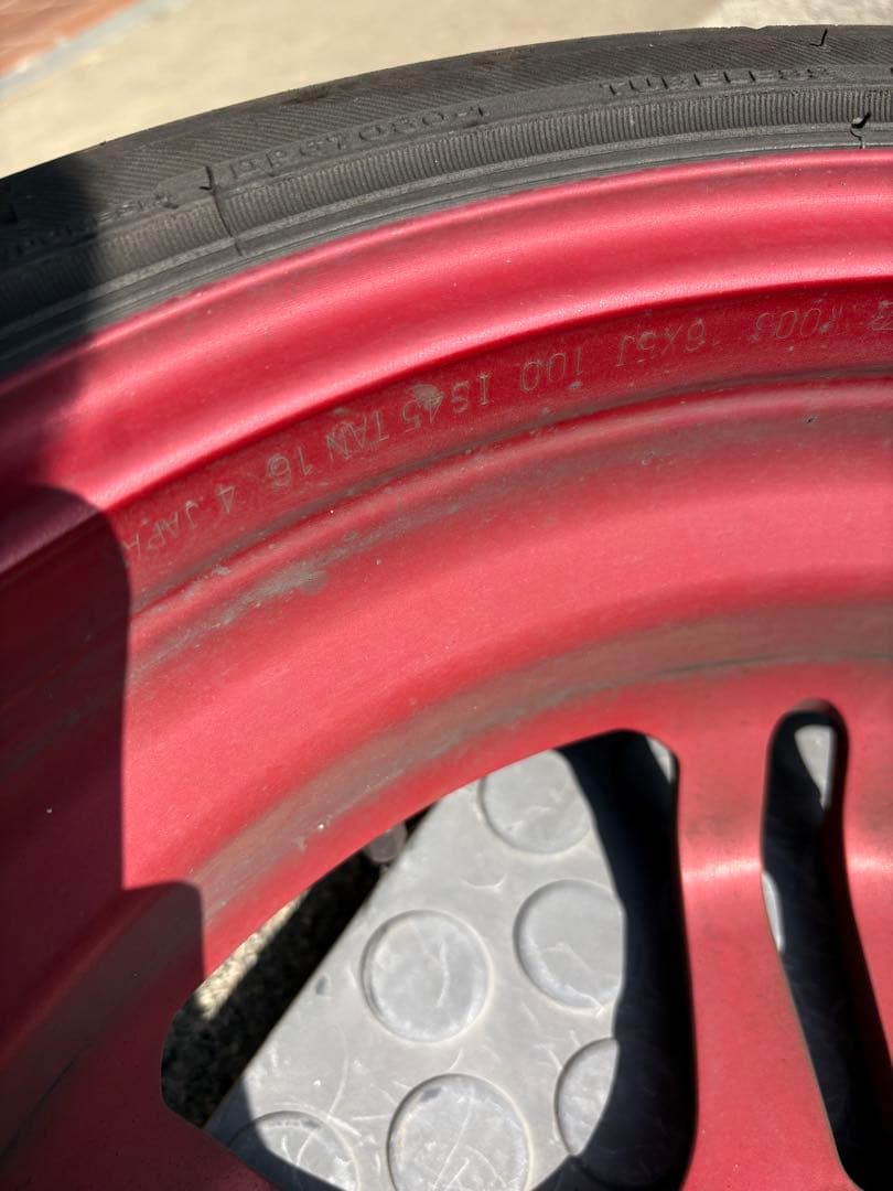 ポテンザ 16インチ 赤ホイール