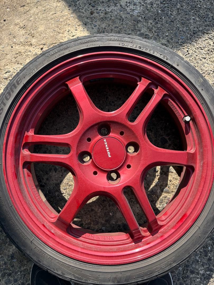 ポテンザ 16インチ 赤ホイール