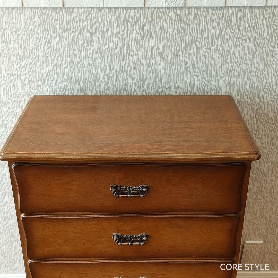 起立木工　サイドキャビネット　アンティーク　サクラ天然木　 5杯　S2