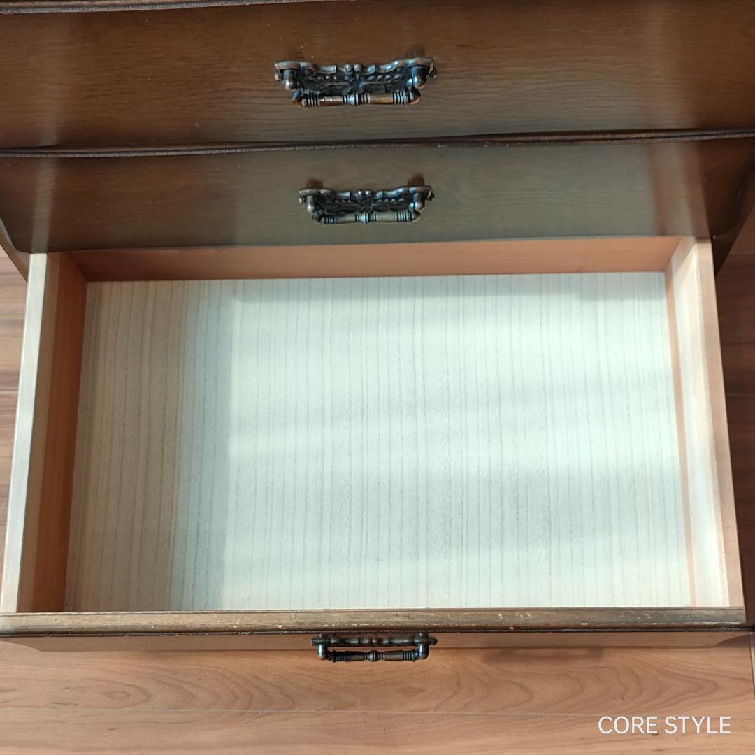 起立木工　サイドキャビネット　アンティーク　サクラ天然木　 5杯　S2