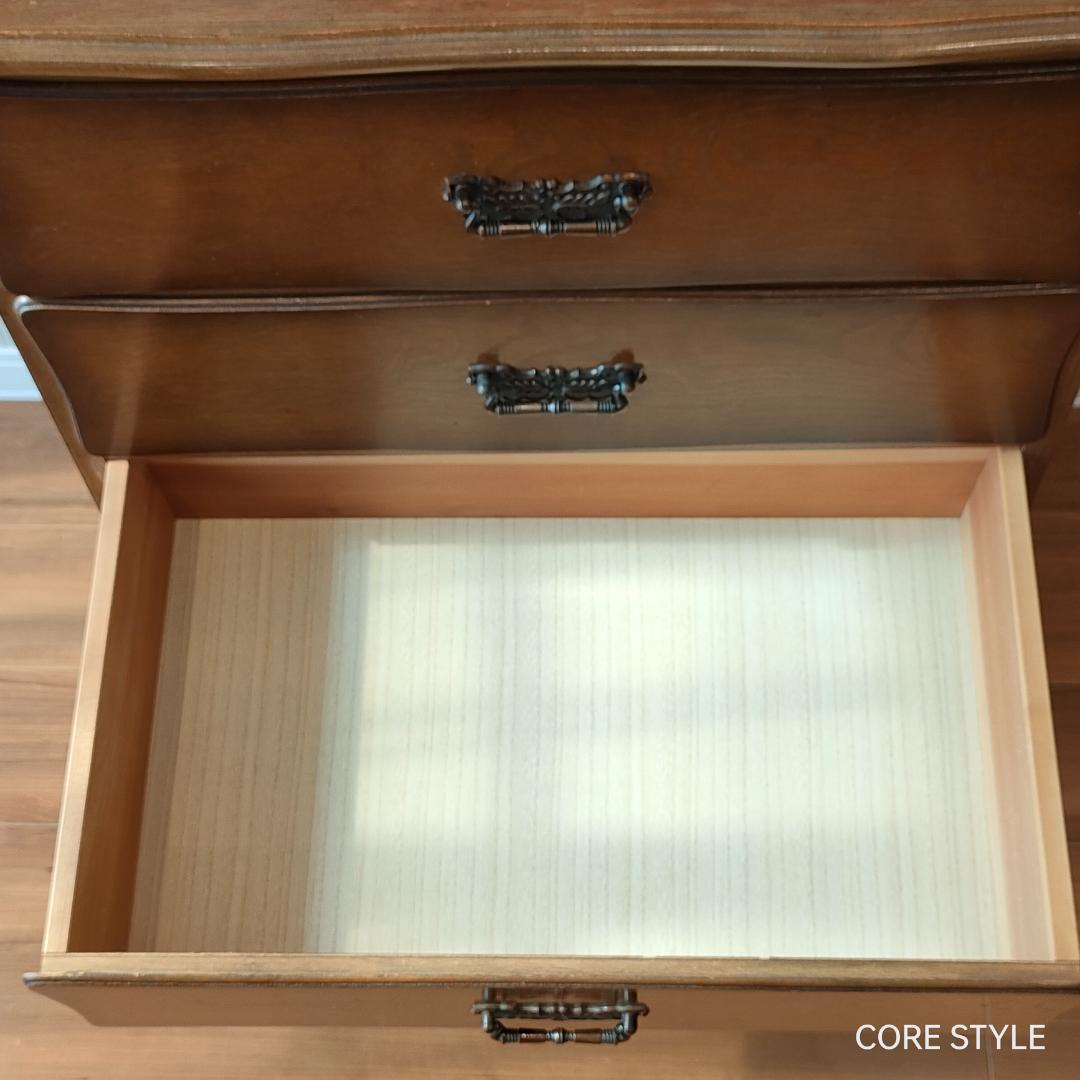 起立木工　サイドキャビネット　アンティーク　サクラ天然木　 5杯　S2