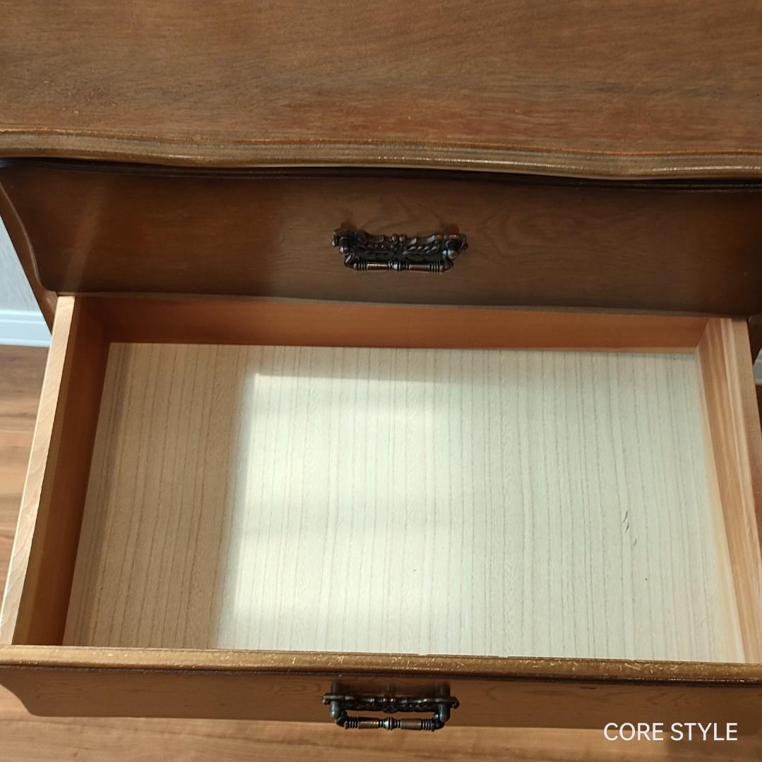 起立木工　サイドキャビネット　アンティーク　サクラ天然木　 5杯　S2