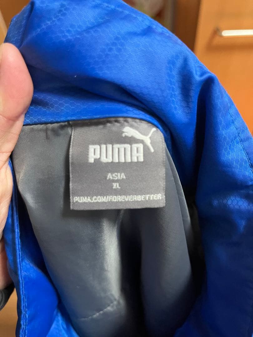 PUMA ピステ・ウィンドブレーカー XL 青 大津高校ウォーマー
