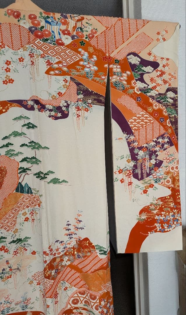 三越　振袖　古典柄　長襦袢/小田急百貨店　帯　黒に金糸/　成人式　謝恩会　結婚式