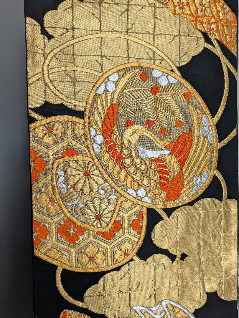 三越　振袖　古典柄　長襦袢/小田急百貨店　帯　黒に金糸/　成人式　謝恩会　結婚式