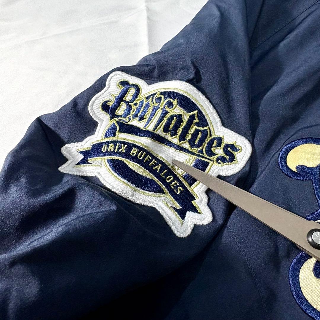 Mizuno オリックス・バファローズ 中綿ジャケット L ネイビー 刺繍ロゴ