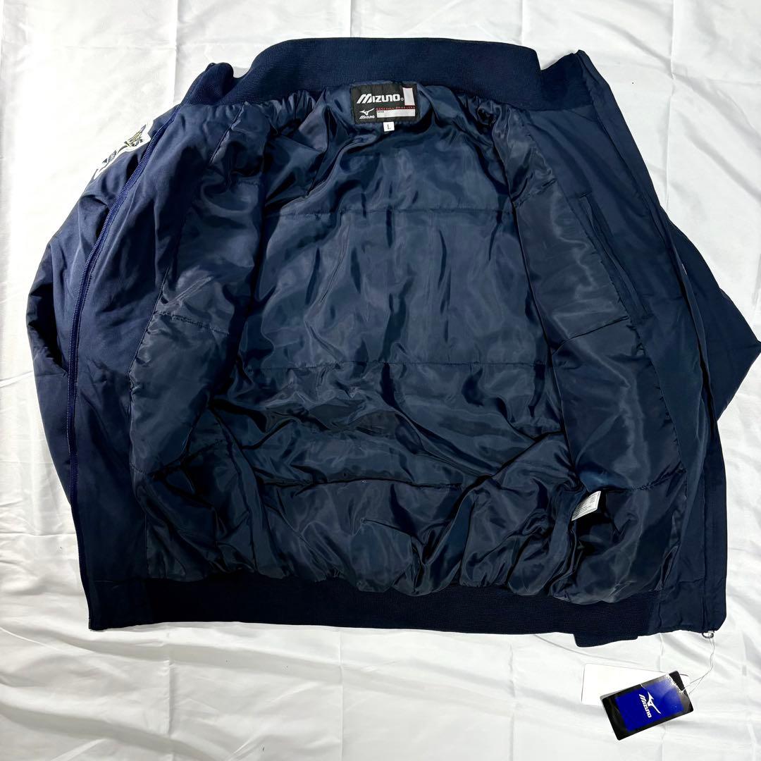 Mizuno オリックス・バファローズ 中綿ジャケット L ネイビー 刺繍ロゴ