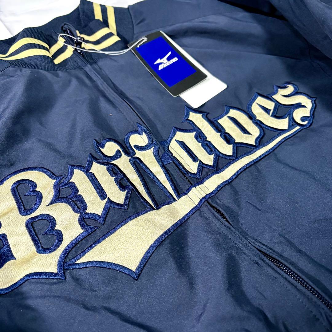 Mizuno オリックス・バファローズ 中綿ジャケット L ネイビー 刺繍ロゴ