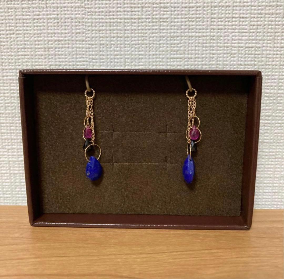 agete k10ピアスチャーム 天然石