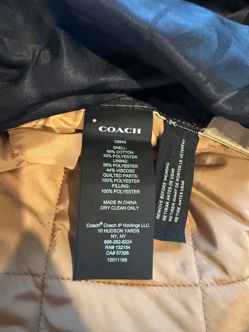 COACH フード付きトレンチコート