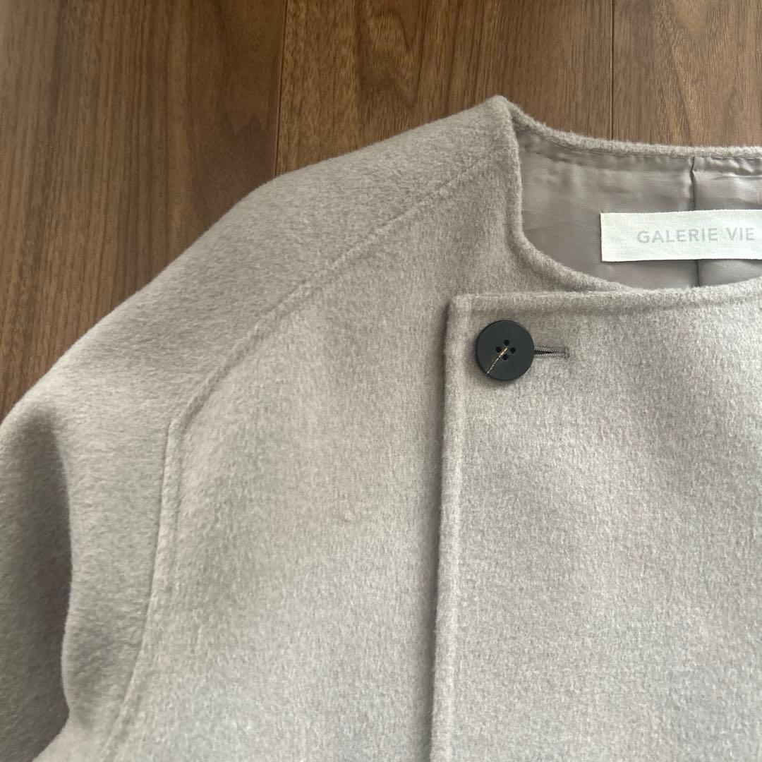 定価94600円【GALERIE VIE 】ウールコート　グレー　ロングコート