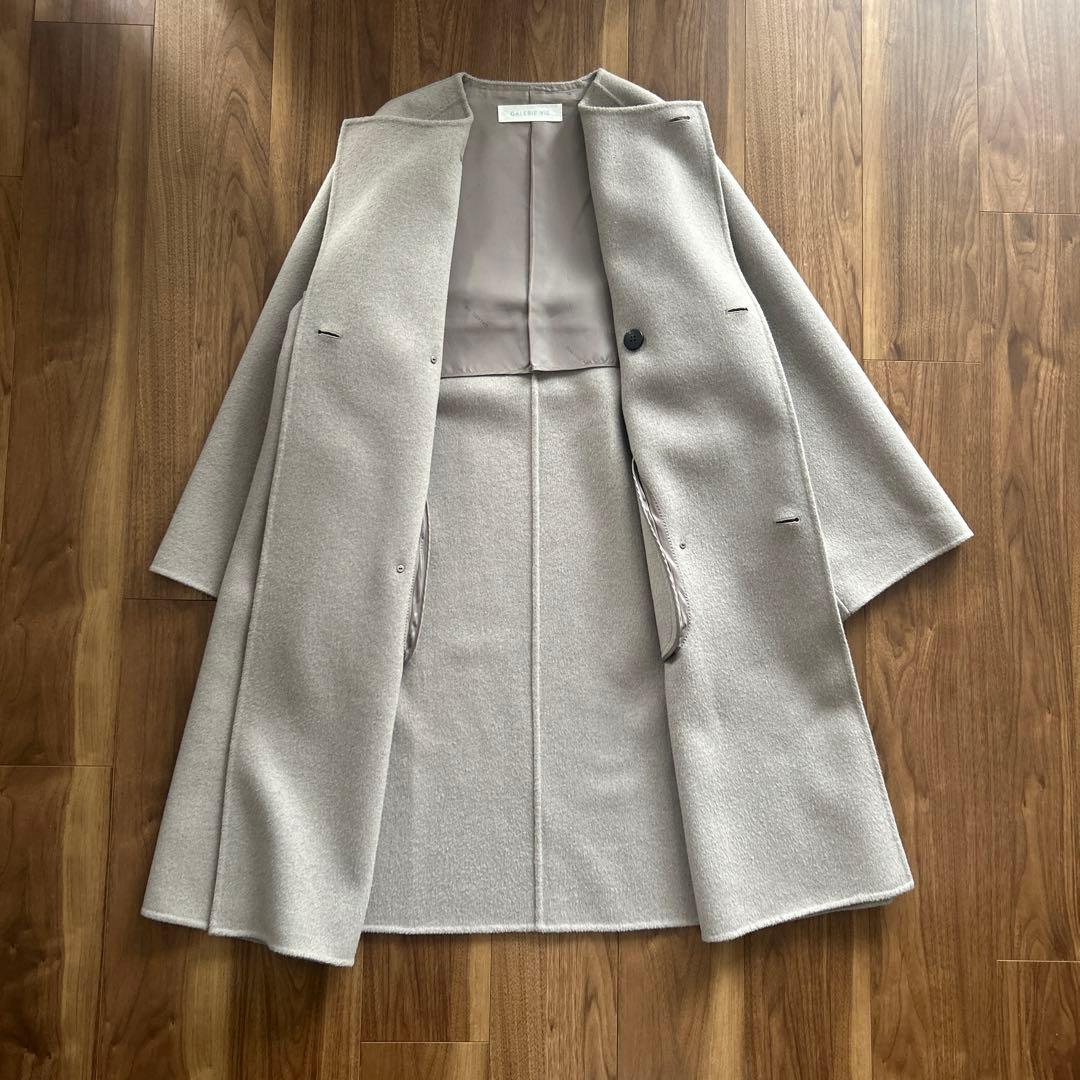 定価94600円【GALERIE VIE 】ウールコート　グレー　ロングコート