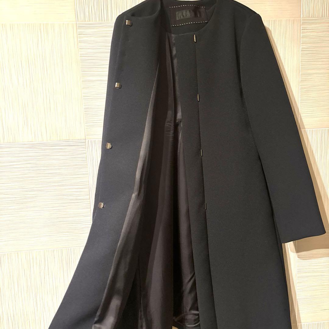 【ほぼ未使用】TO BE CHIC 上品ノーカラーコート｜定価約7万円