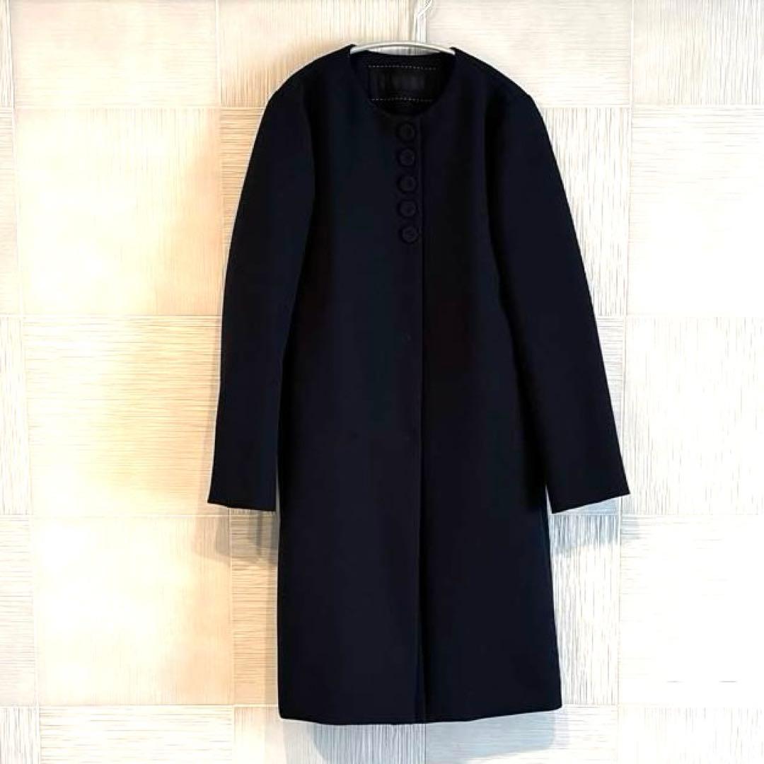 【ほぼ未使用】TO BE CHIC 上品ノーカラーコート｜定価約7万円