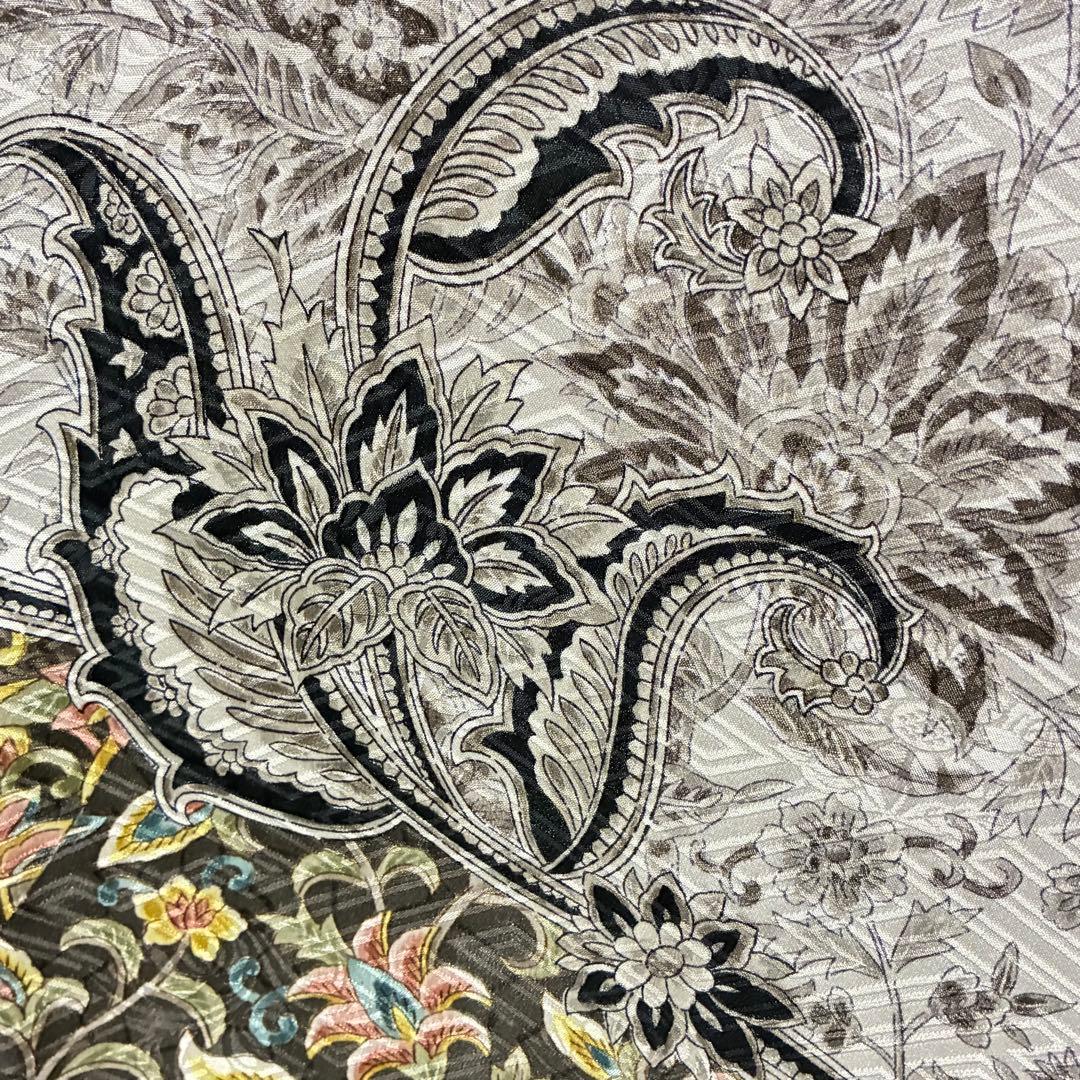 D131 振袖 二代目更甚 江戸更紗 華文 正絹 着物 袷 極美品