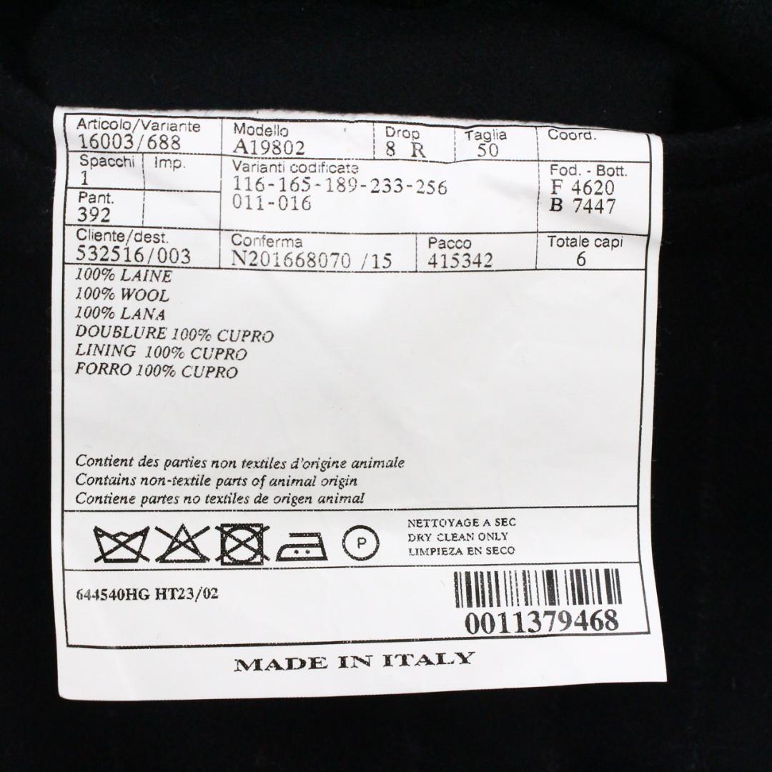 ◇美品 HERMES エルメス メンズ スーツ上下 ブラックストライプ ウール