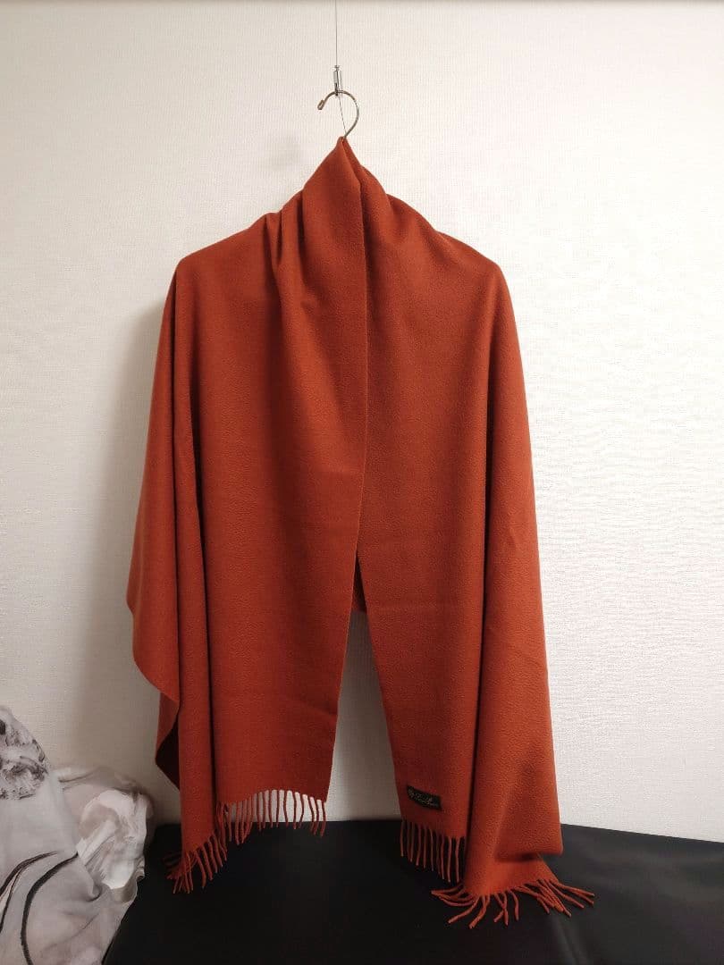 ロロ ピアーナ　Loro Piana　ストール　マフラー　オペラ　カシミヤ　赤茶