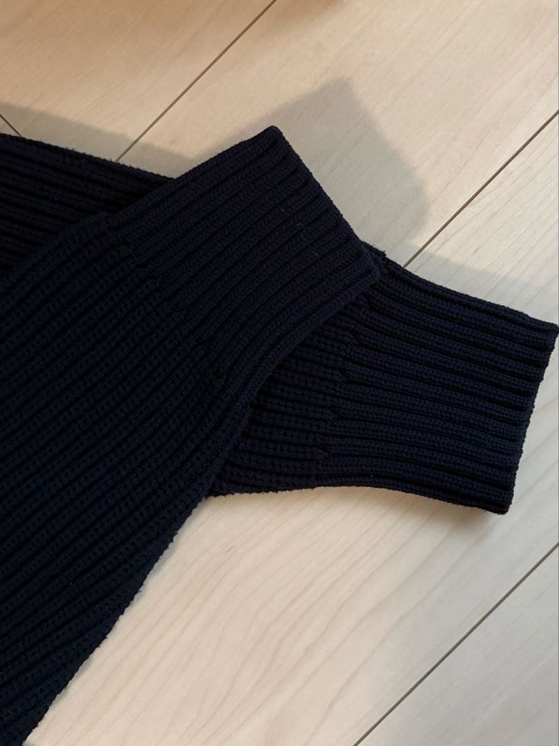 極美品★sacai エリックヘイズ 刺繍 ニットブルゾン スタジャン レザー切替