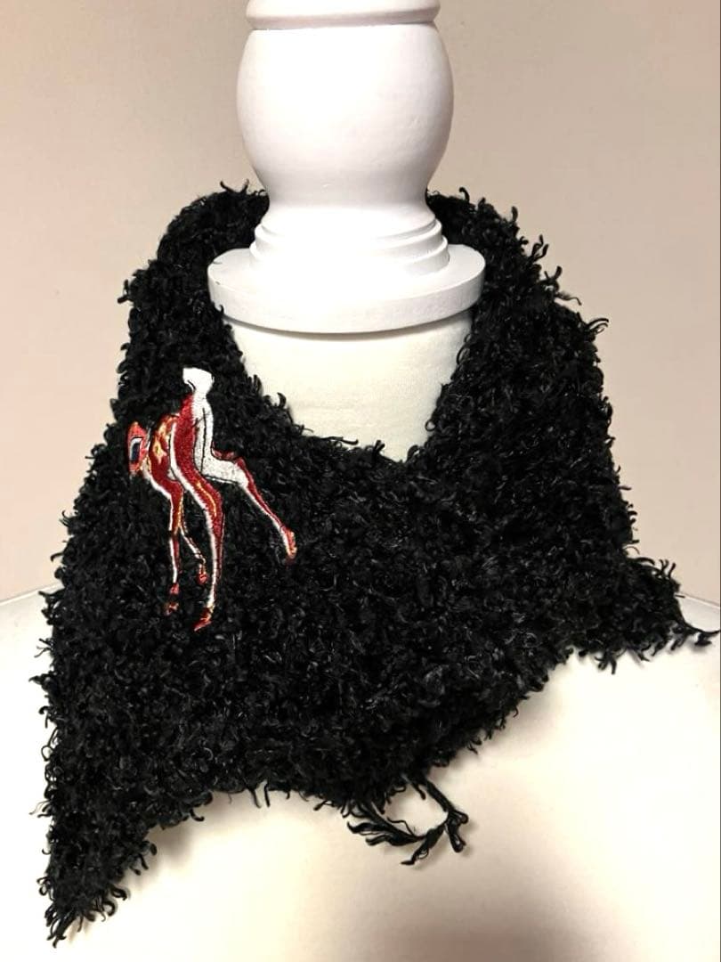 Bambi❣️ ビューティーアンドビースト ファンシーヤーンストール BLACK