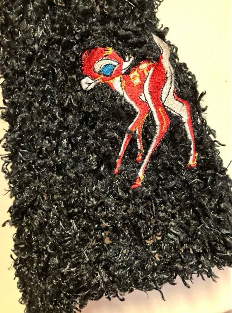 Bambi❣️ ビューティーアンドビースト ファンシーヤーンストール BLACK