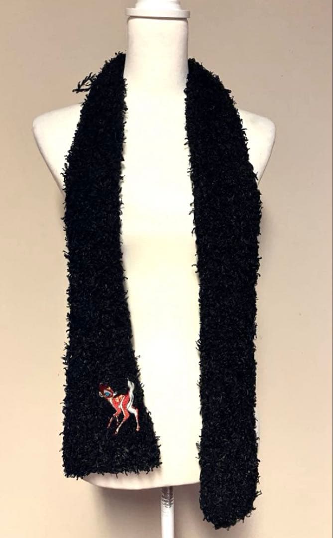 Bambi❣️ ビューティーアンドビースト ファンシーヤーンストール BLACK