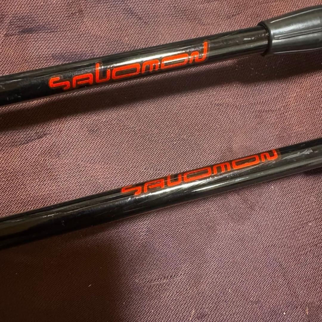 SALOMON サロモン 伸縮式 スキーストック 100-123cm カーボン