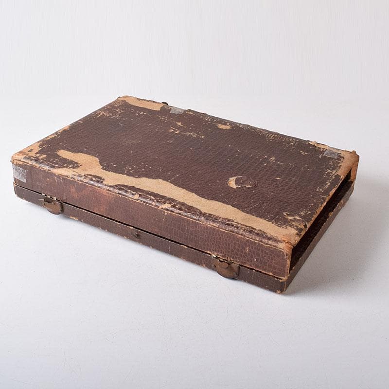 ぶるースカイ　中国　竹嵌　骨牌　背竹牌　麻雀牌　ケース付　C　7747