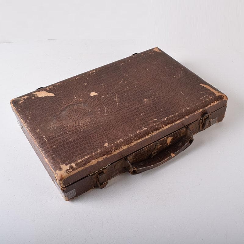 ぶるースカイ　中国　竹嵌　骨牌　背竹牌　麻雀牌　ケース付　C　7747