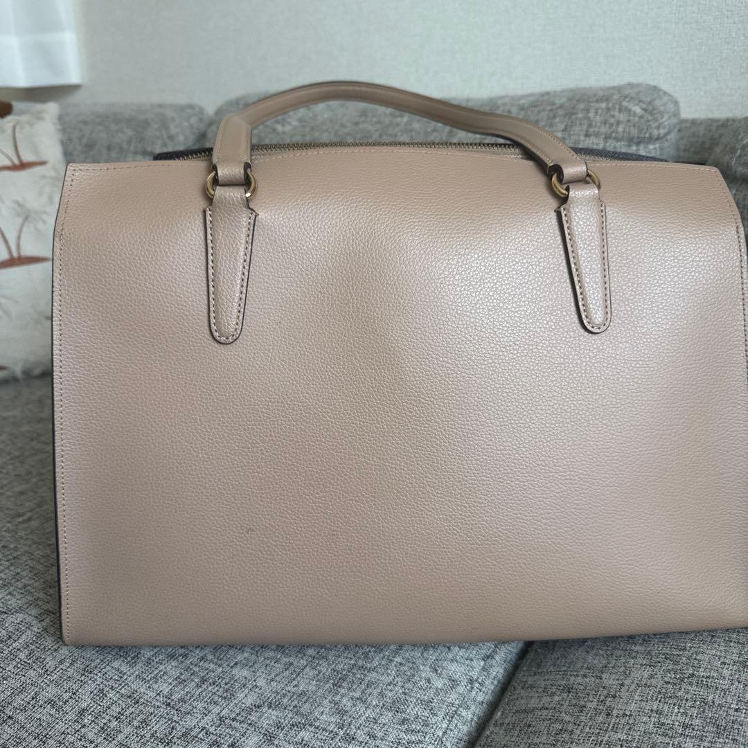 COACH ベージュ ビジネスバッグ