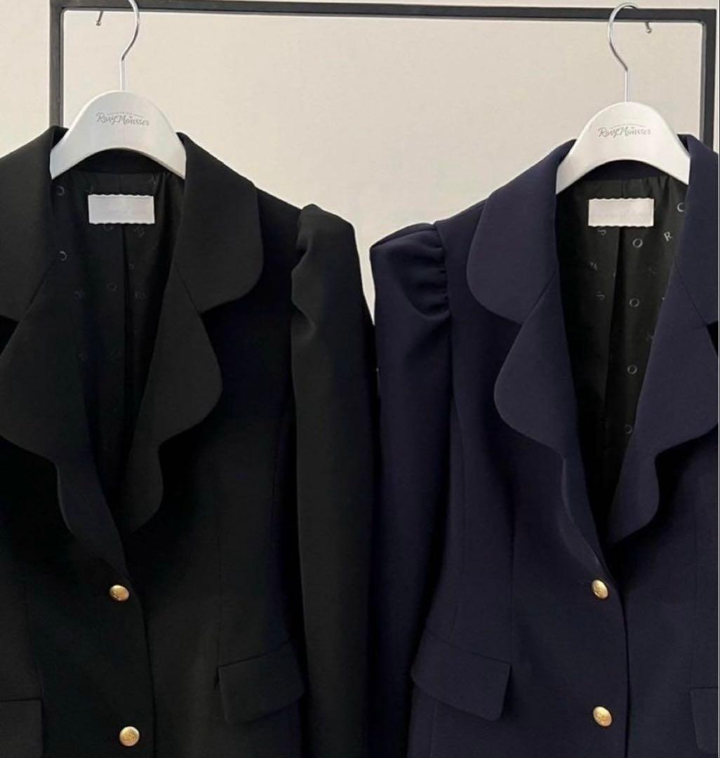 rosymonster セレモニースカラップジャケット　ブラック