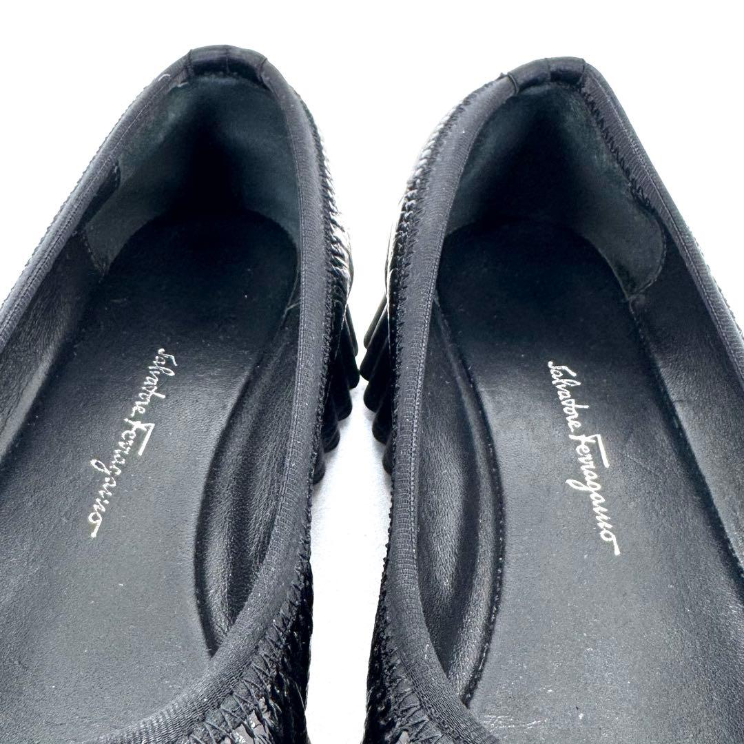 【Ferragamo】 フェラガモ （23.5） フラットシューズ DOLLY