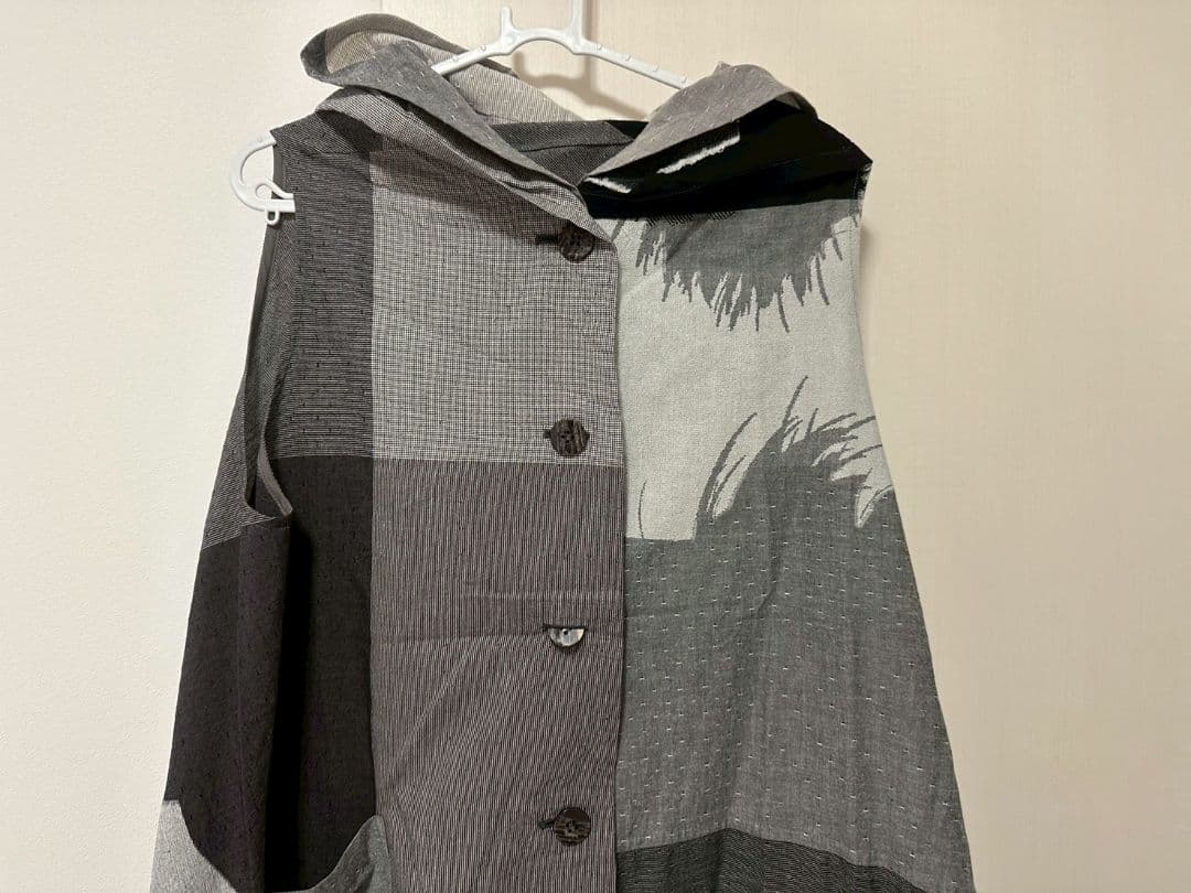 る*ん様 慈雨 センソユニコ ノースリーブブラウス グレー 40 ar02064