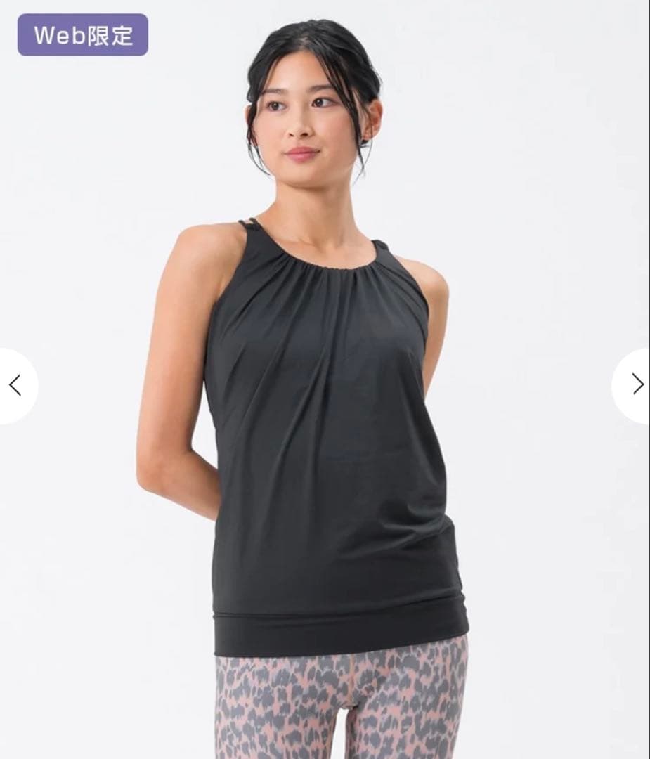 値下げ　SUKALA フロントギャザークロスキャミソールL