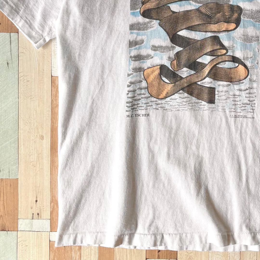 【激レア!!】90s M.C.ESCHER アートプリントTシャツ L シングル