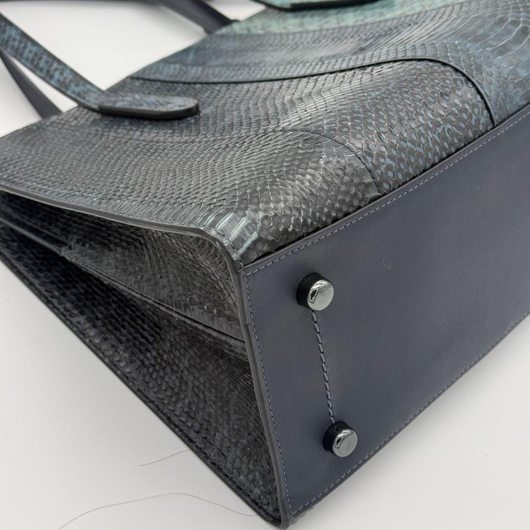 COACH チャーリーキャリーオール ヘビ革 ショルダーバッグ