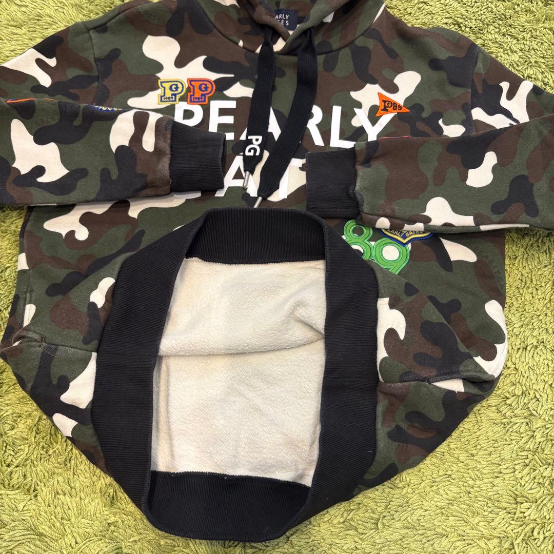 パーリーゲイツ PEARLYGATES パーカー 迷彩 カモフラ ワッペン 1