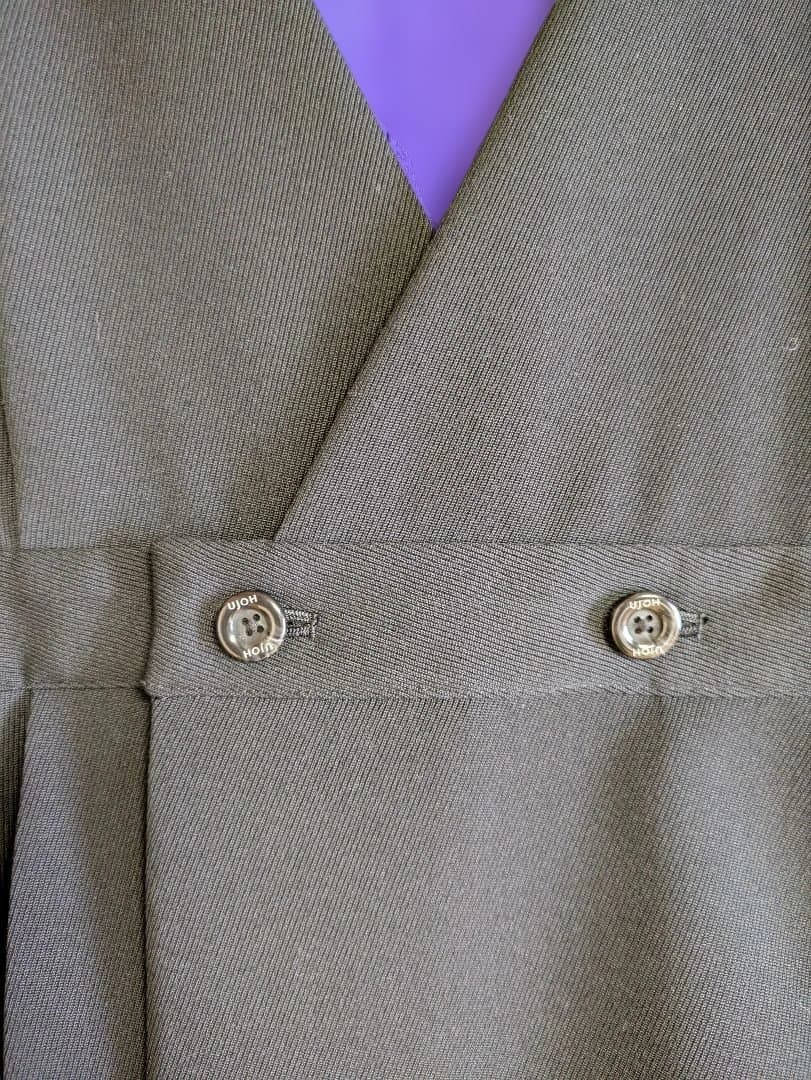 美品 2way ウジョー ベスト ジレ ブラック Vネック モード モノトーン