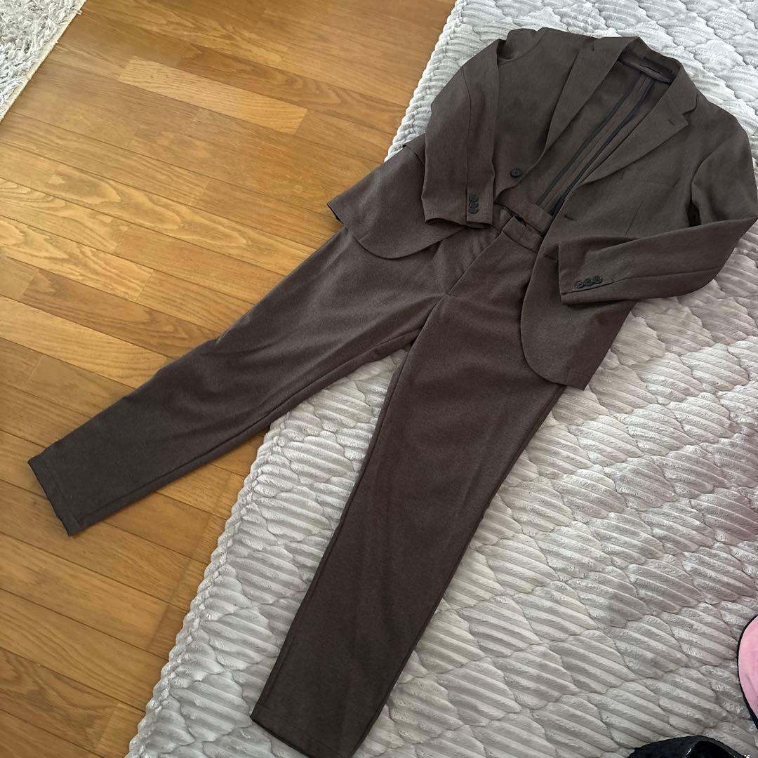 【BEAUTY & YOUTH】ビューティーアンドユース スーツ　ブラウン　L