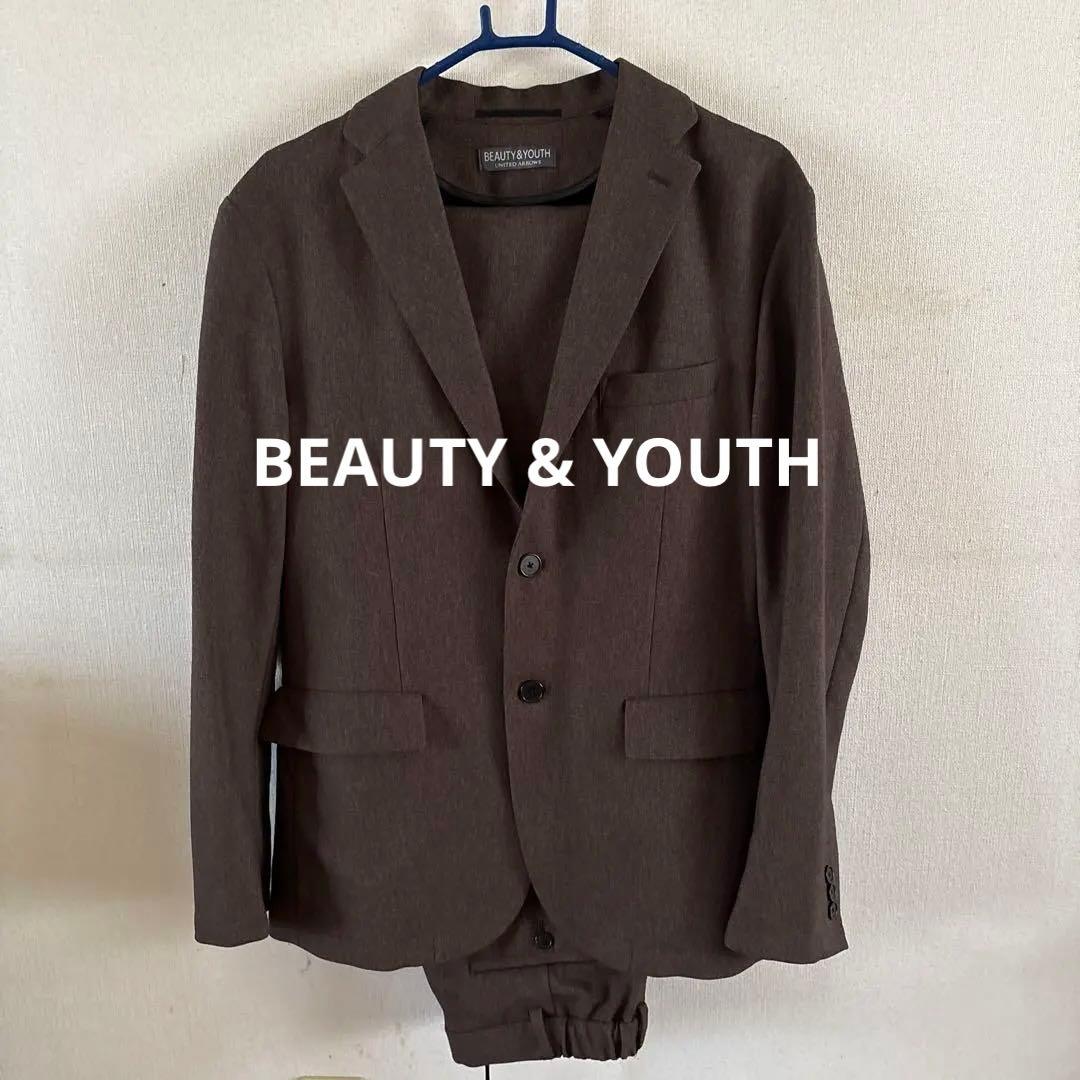 【BEAUTY & YOUTH】ビューティーアンドユース スーツ　ブラウン　L