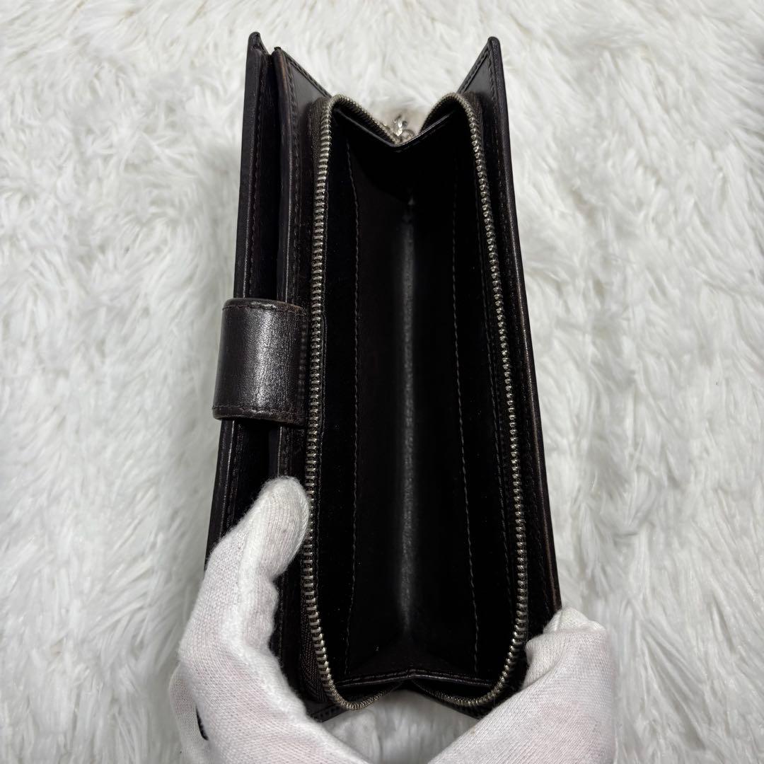 ✨美品✨ グッチ 長財布 インターロッキング GGキャンバス 二つ折り ブラウン