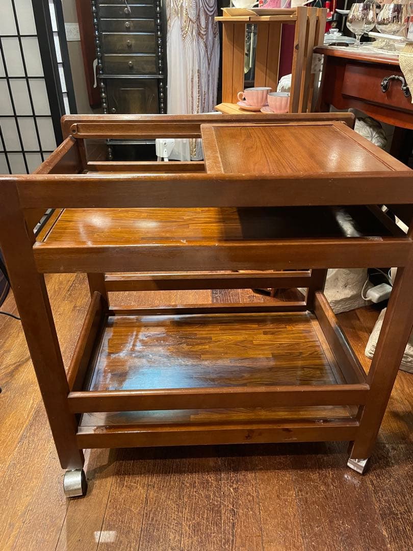 ご購入者専用！再日程調整用です！カリモク　木製キッチンワゴン キャスター付き